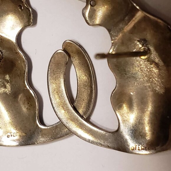 Sterling Silver Cat Earrings - Fragile But Pretty Adorable - Picture 4 of 5